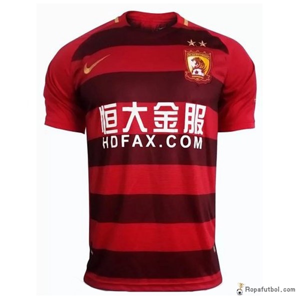 Camiseta Evergrande Replica Primera Ropa 2017/18 Rojo